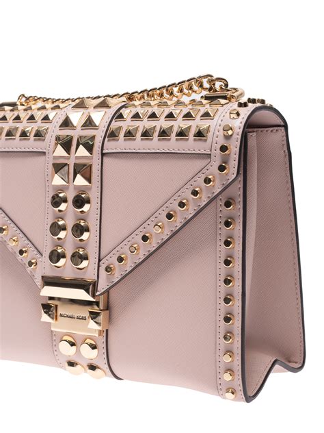 michael kors whitney studded shoulder bag|Michael Kors Studded Whitney Shoulder Bag .